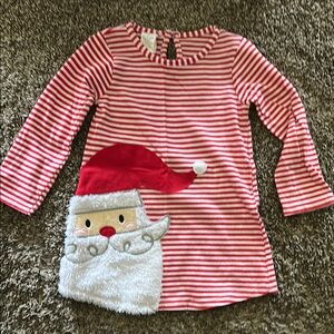 Red and White Striped Santa Dress